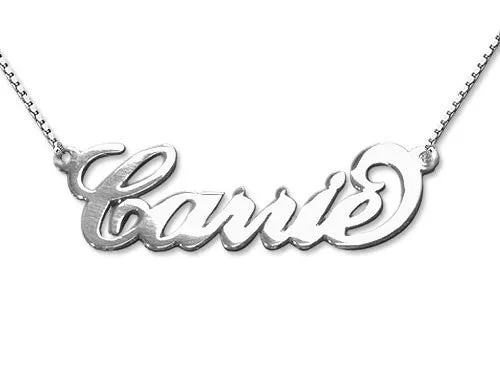 Sterling Silver Name Necklace-Carrie Bradshaw