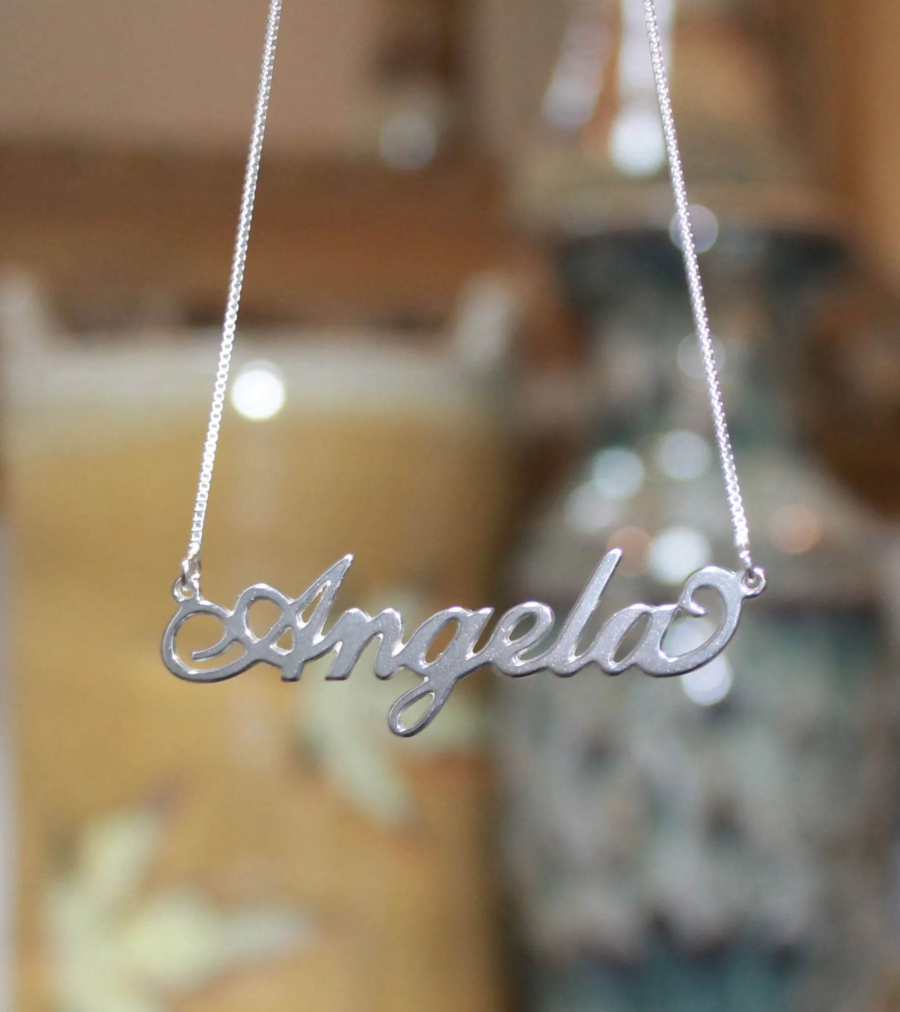 Sterling Silver Name Necklace-Carrie Bradshaw