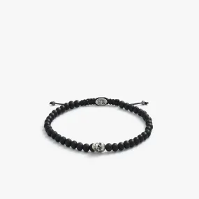 Sterling Silver Skull Bead Bracelet