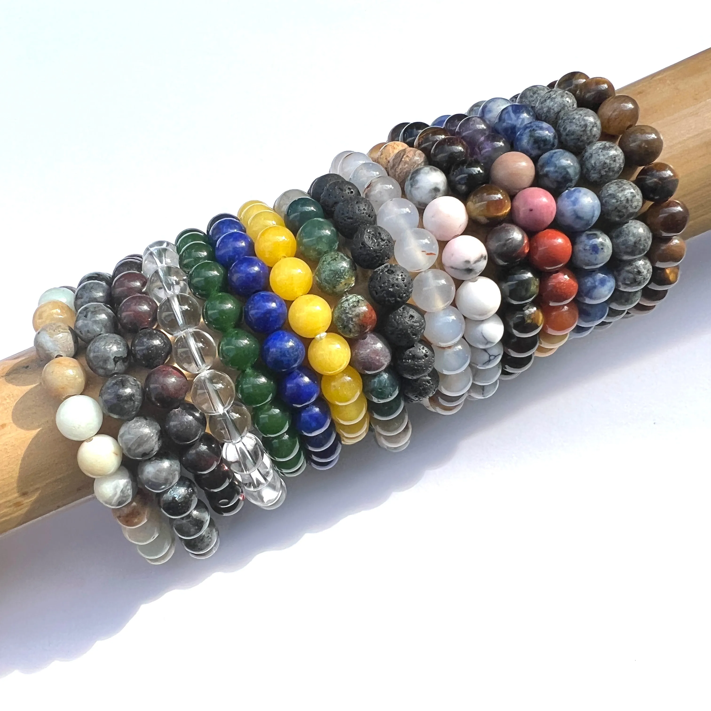 Stone Stretchy Bracelets - 8mm