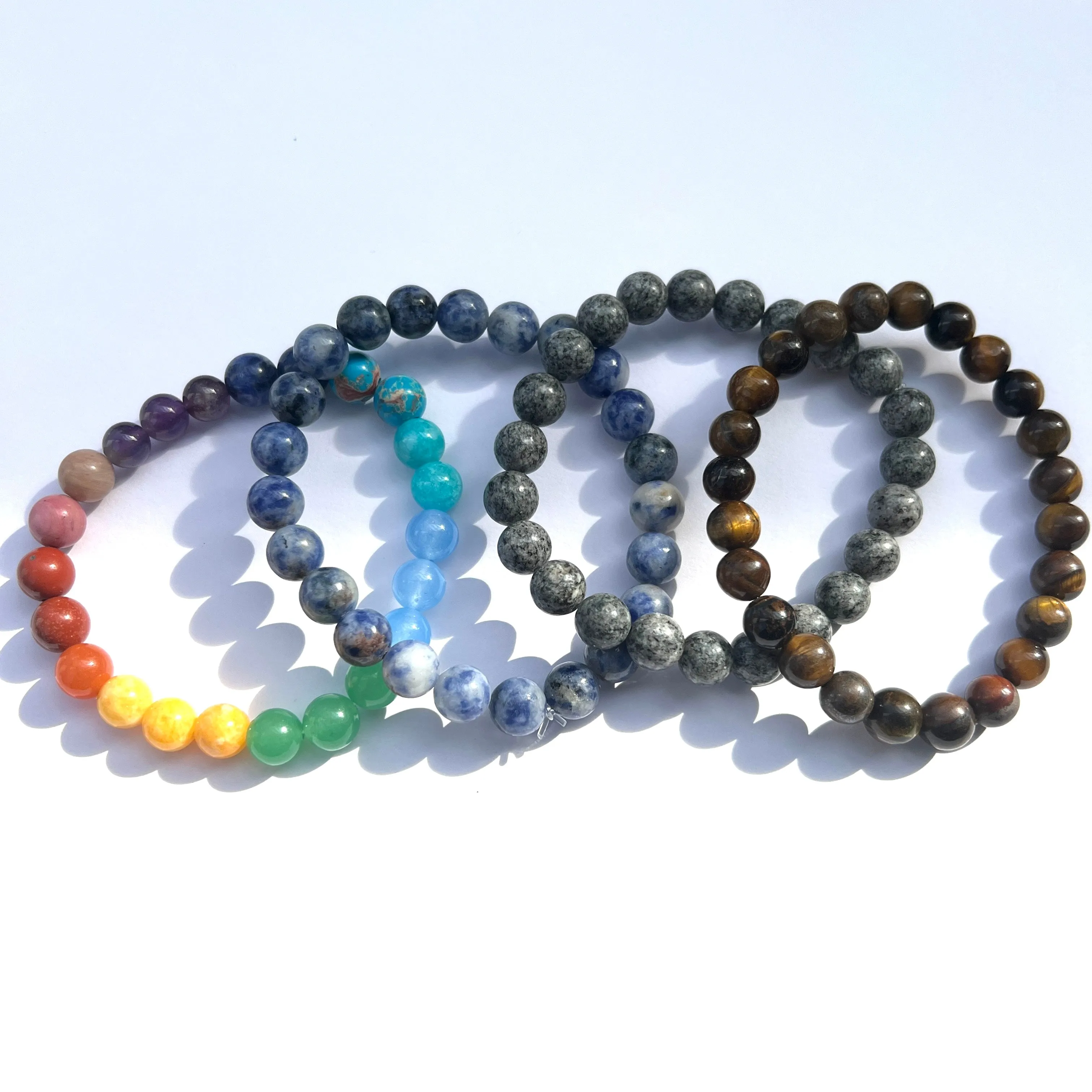 Stone Stretchy Bracelets - 8mm