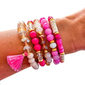 Summer Pink Bracelet Stack