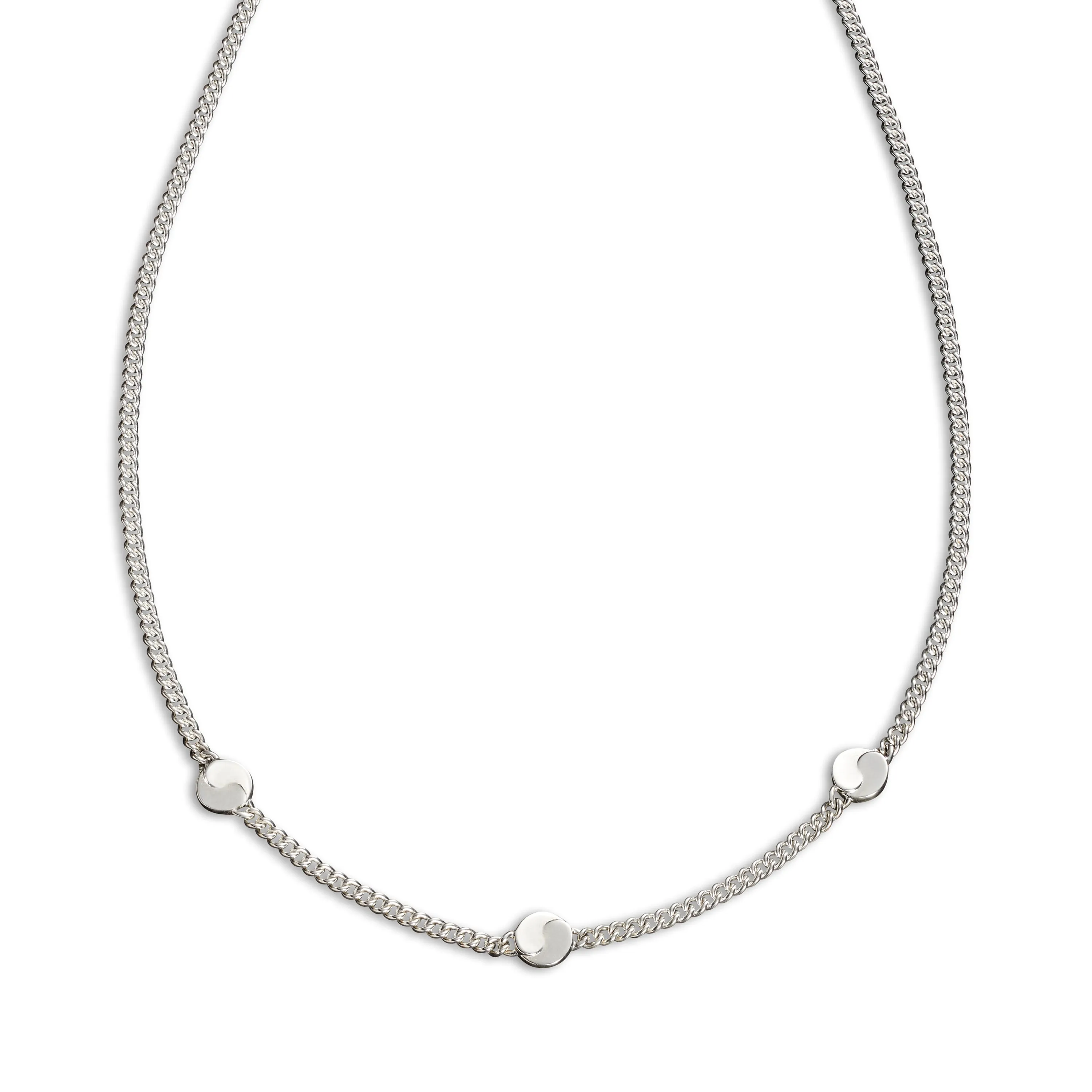 Taegeuk Peace Necklace - Sterling Silver - 18