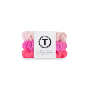 Teleties Terry Cloth Scrunchies - Large Band Pack of 3 - Aruba