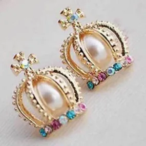 The Thomas Crown Affair Dainty Gold & Multi Post Earrings