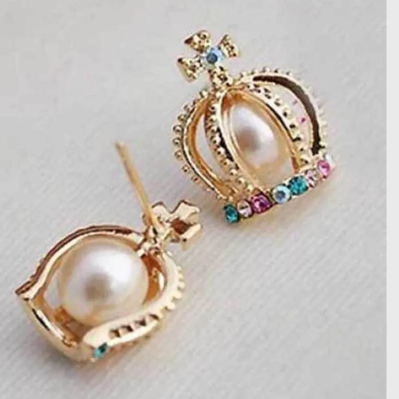 The Thomas Crown Affair Dainty Gold & Multi Post Earrings