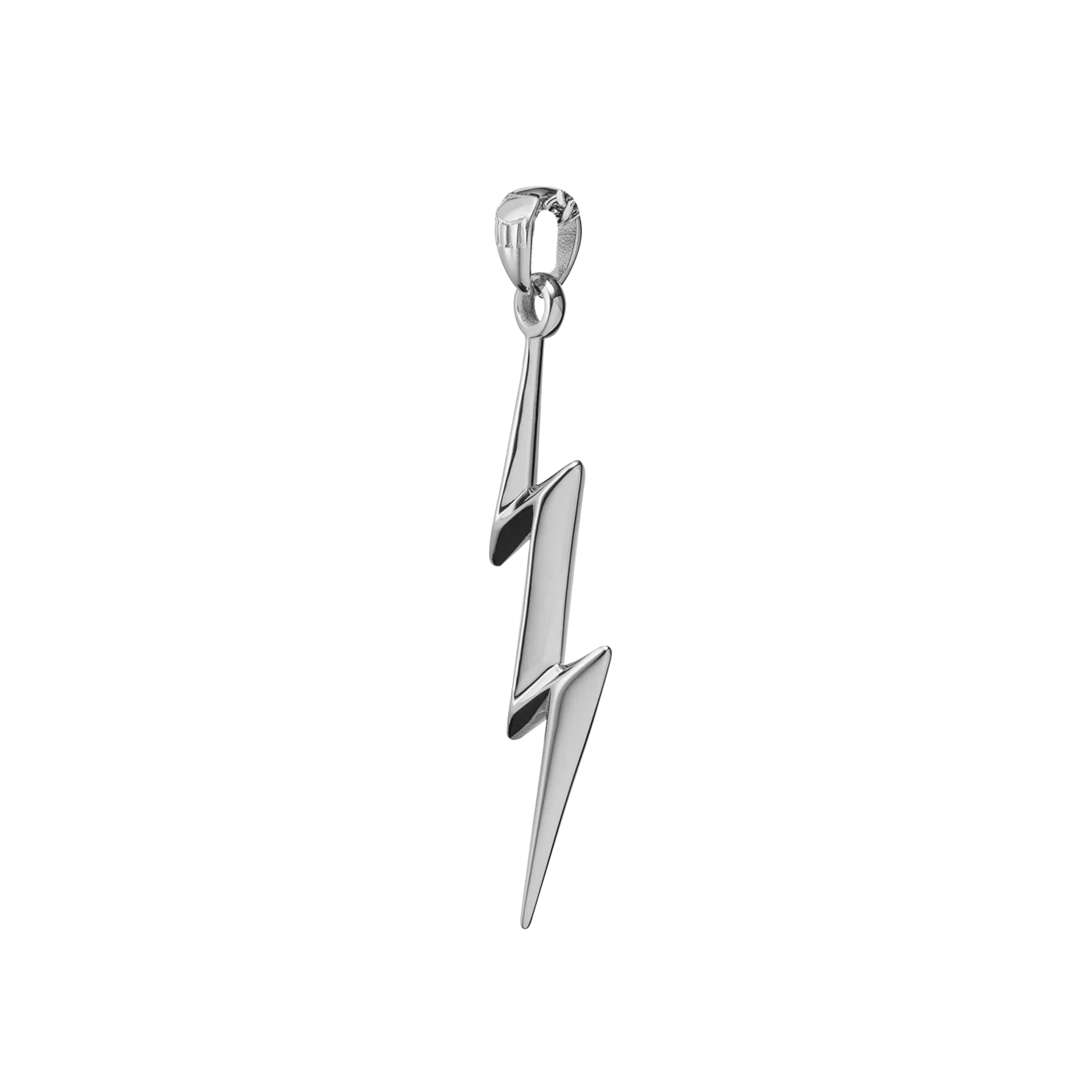 Thunderbolt Pendant - White Gold