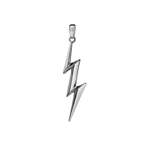 Thunderbolt Pendant - White Gold