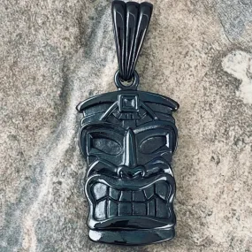 Tiki Man Skull Black Pendant - Necklace (301)