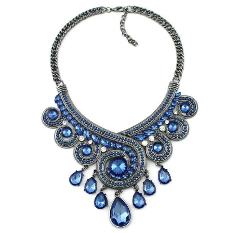 Tornado Storm Blue Necklace