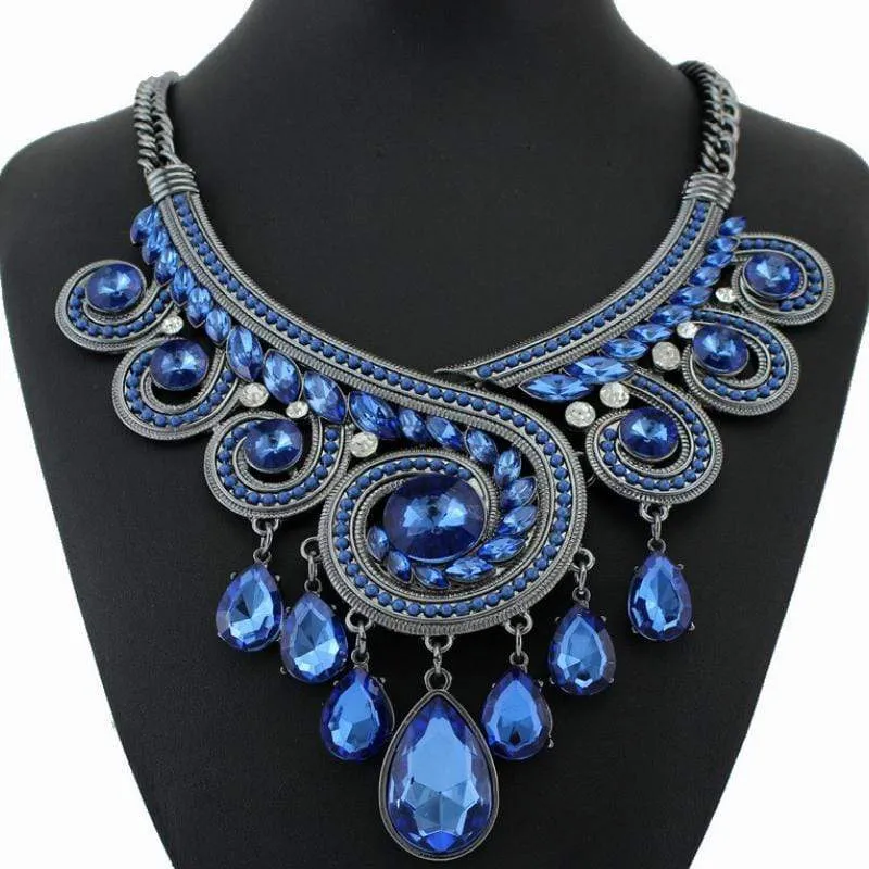 Tornado Storm Blue Necklace