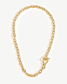 Twisted Link T-Bar Chain Necklace