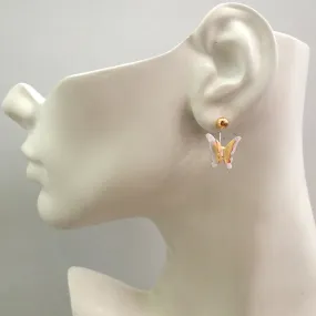 Two-Toned Butterfly Earrings