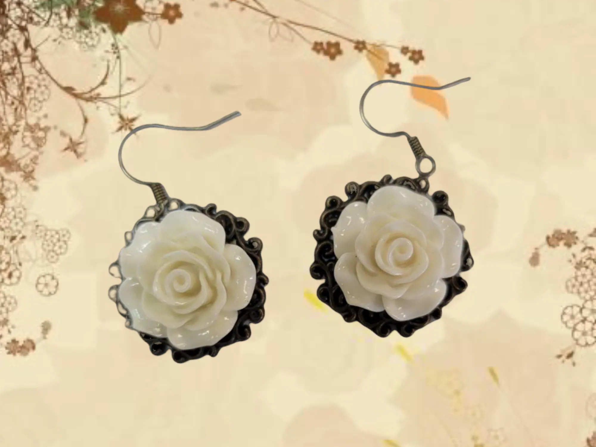 Victorian Rose Earrings