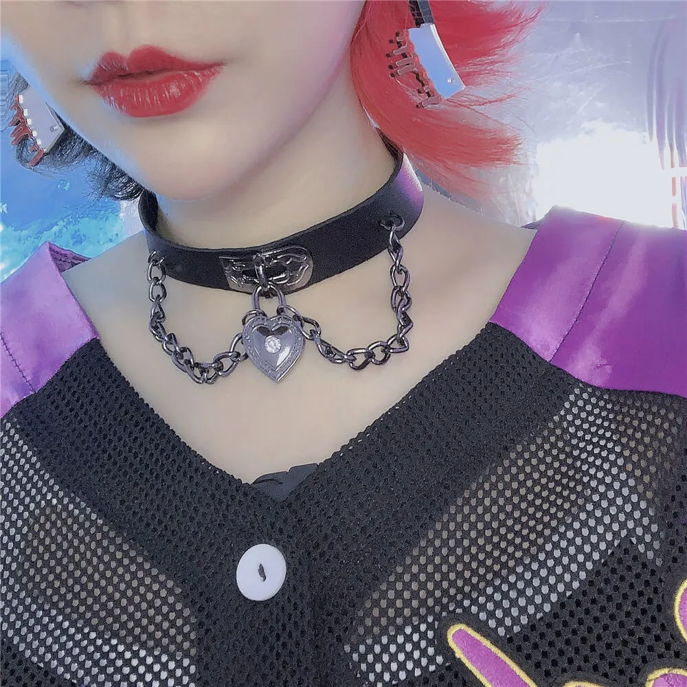 VINTAGE HEART CHOKER & BRACELET BY61204