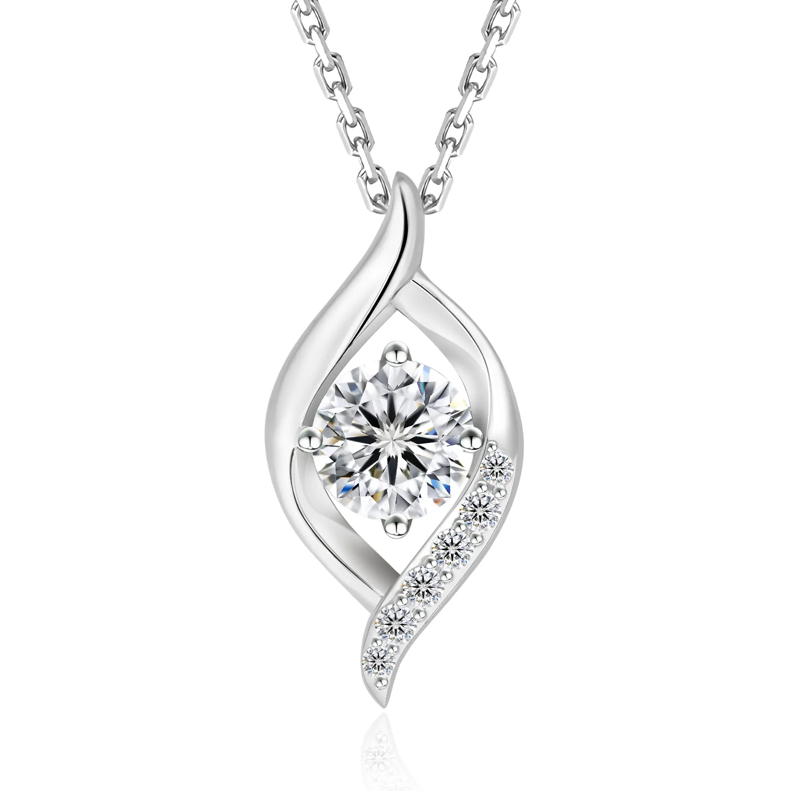 Water Drop VVS1 Moissanite Pendant Necklace for Women 0416