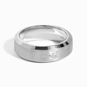 White Zircon Unisex Ring - Crafted