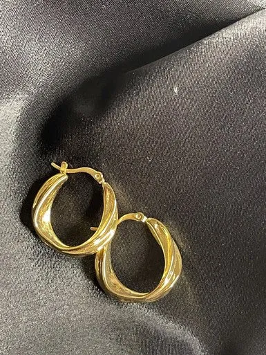 Women's Classic Polished Gold Tone Hoop Earrings Jewelry for All Occasions