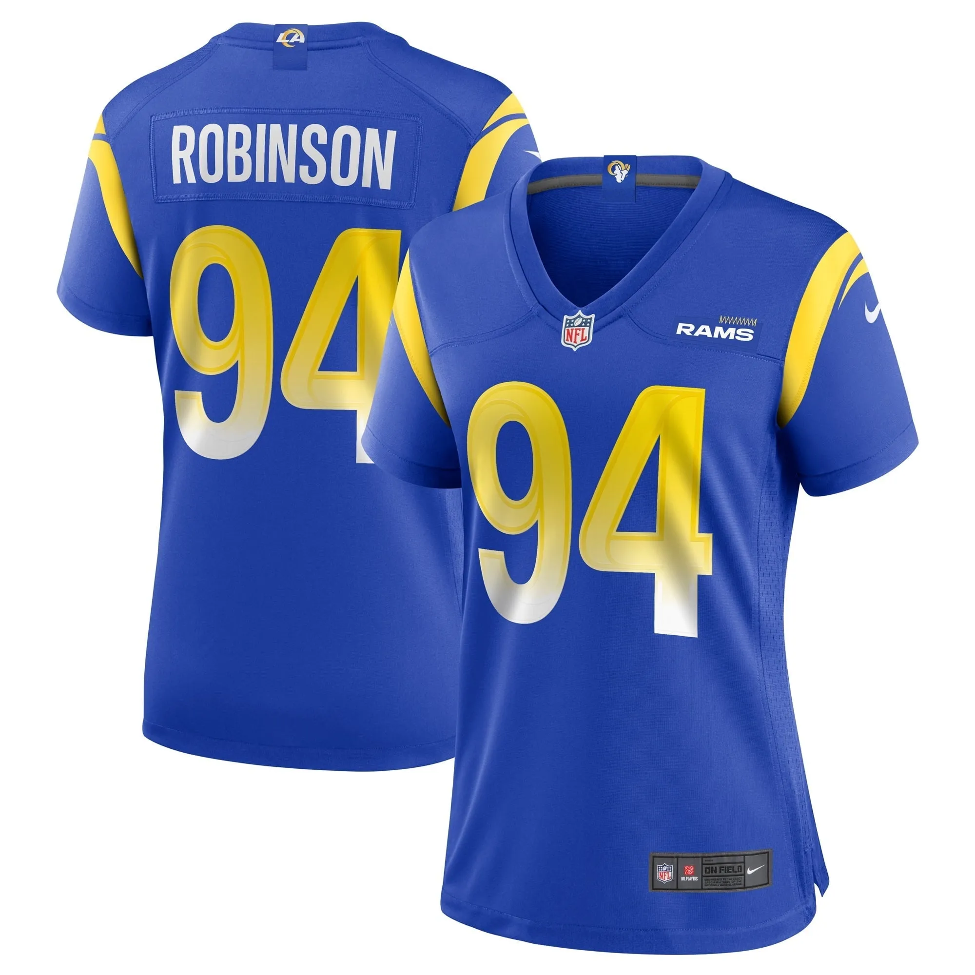 Women's Nike A'Shawn Robinson Royal Los Angeles Rams Game Jersey